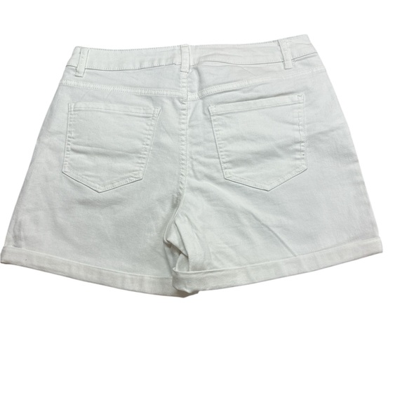 d. jeans White Cotton Blend Five Pocket Denim Summertime Jean Short S12 Preowned - Picture 2 of 5